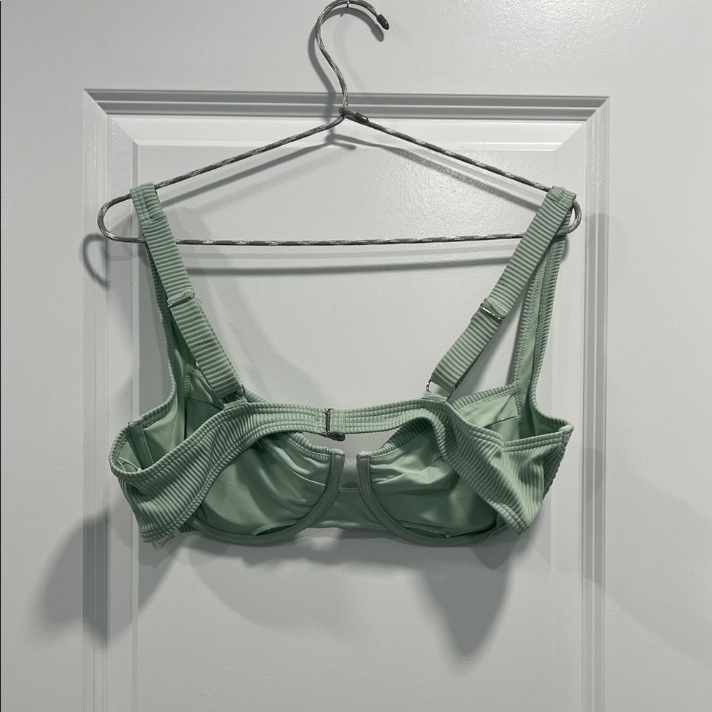 Cupshe Mint Ribbed Underwire Bikini Set - Picture 2 of 5